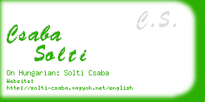csaba solti business card